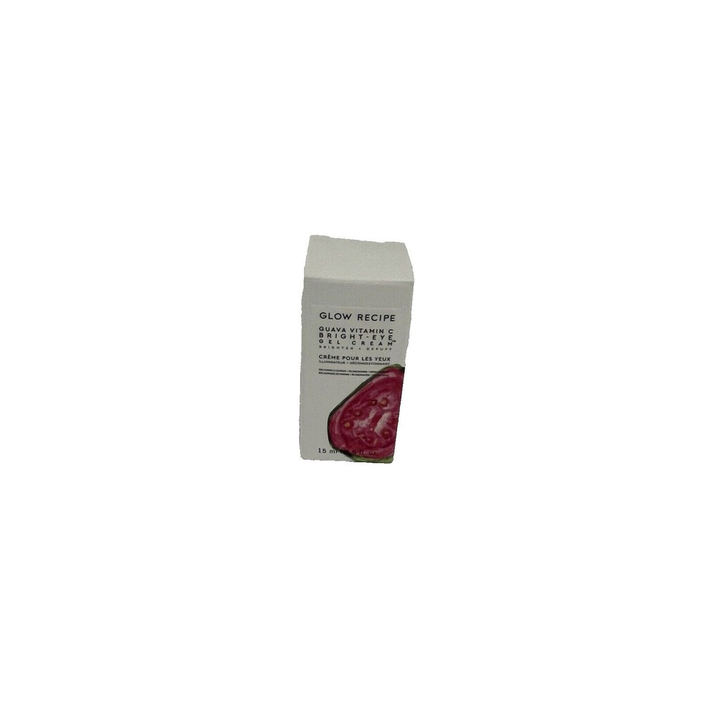 NIB GLOW RECIPE Guava Vitamin C Bright-Eye Gel Cream Full Size 0.5 fl oz